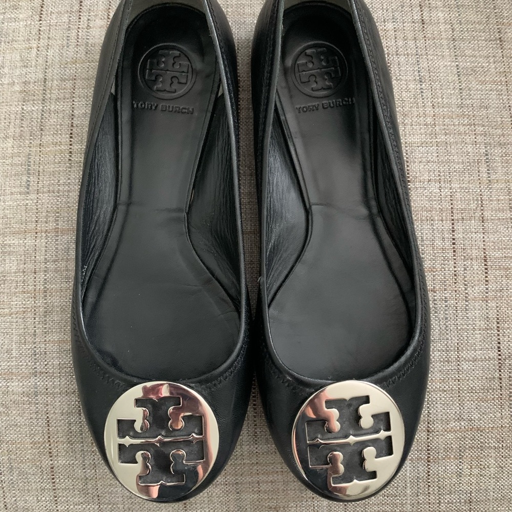 Tory Burch black Reva flats